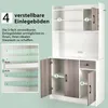 COSTWAY 180 cm vysoká kuchyňská skříňka s integrovanou Náhled obrázku produktu 5