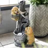 Hundewelpen Milo und Buddy Solarbrunnen für draussen Produktbild-Vorschau 1