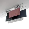 A ceiling-mounted automatic clothes drying rack with several towels hanging from it. Produktbild-Vorschau