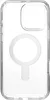 A clear iPhone case with a MagSafe ring is shown against a white background. Produktbild-Vorschau