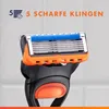 Gillette Fusion 5 Rasierer Herren, Metall, Blau/Schwarz Produktbild-Vorschau 3