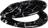 A black and white marble patterned toilet seat and lid. Produktbild-Vorschau