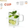 Wilmax Tee- und Kaffeegläser mit Henkel | 6er-Set Gläser Produktbild-Vorschau 3