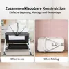 Babybett 6-stufig verstellbares Beistellbett mit Rollen &  Produktbild-Vorschau 4