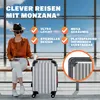 Monzana XL Hartschalen-Trolley ABS Silber 4 Rollen, Produktbild-Vorschau 3
