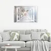 Leinwandbild Blumen in 3D-Korridor 120x80 Feeby Beige bild Produktbild-Vorschau 2