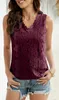 ASKSA Damen Ärmellos Bluse Spitze T-Shirt Elegant Produktbild-Vorschau 3