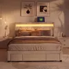 Łóżko tapicerowane ProximaX 160x200 cm z oświetleniem LED i Podgląd zdjęcia produktu 2