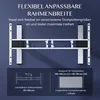 Diagram showing the adjustable frame width of a desk. Náhled obrázku produktu