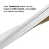 A close-up view of a white cable channel with a brown adhesive backing, showing the ARLI logo. Produktbild-Vorschau