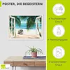 ARTland Poster Fensterblick - Karibik Größe: 130x90 cm Produktbild-Vorschau 2