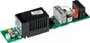 A circuit board with various electronic components, including a heatsink, connectors, and a relay, against a white background. Produktbild-Vorschau