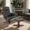 Fauteuil relax avec pied en croix - noir/marron Voir les images du produit 7