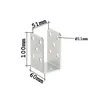Aqbau 6er Set U-Pfostenträger zum Aufschrauben 50 mm – Produktbild-Vorschau 2
