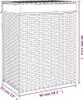 vidaXL Kosz na pranie z pokrywą czarny 46x33x60 cm z Podgląd zdjęcia produktu 8