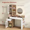 WOLTU Schminktisch mit Beleuchtung, runder Schminkspiegel, Produktbild-Vorschau 4