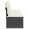 Gartensofa mit Kissen 4-Sitzer Schwarz Poly Rattan Produktbild-Vorschau 5