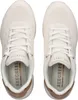 A top-down view of a pair of white Skechers sneakers. Voir les images du produit