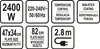 A grid of icons and text detailing product specifications. Produktbild-Vorschau