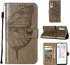 LG Velvet 2 Pro Hülle, Schmetterling Prägung Flip Leder Produktbild-Vorschau 1