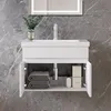 60cm Mineralguss Waschtisch mit Unterschrank Badmöbel Set Produktbild-Vorschau 2