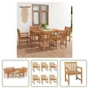 The Living Store 7-tlg. Garten-Essgruppe Massivholz Teak Produktbild-Vorschau 10