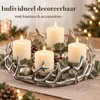 Kranz aus Aluminium, silber, Ø 28 cm, für 4 Kerzen Produktbild-Vorschau