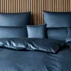 elegante Mako-Satin-Bettwäsche-Garnitur Stars Farbe Navy Produktbild-Vorschau 5