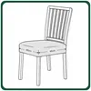 Stretch Sitzbezug für Stühle - 40 x 40 cm - Grün Samt - Produktbild-Vorschau 4