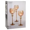 HOME ELEMENTS Candeliere in vetro Ambra, set di 3 pezzi, Anteprima dell’immagine prodotto 2