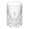 A clear, studio shot of a single glass shot glass with a decorative, faceted design. Podgląd zdjęcia produktu