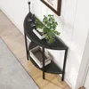 Unyqoos® Halfronde console tafel, modern design, 2 niveaus, Productafbeelding-voorbeeld 1