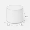 A sketch of a round pouf with dimensions indicated. Produktbild-Vorschau