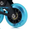 Close-up of a blue inline skate wheel and frame. Náhľad obrázku produktu