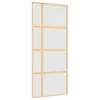 vidaXL Porta scorrevole Golden 90x205 cm Vetro e alluminio Anteprima dell’immagine prodotto 1