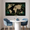 MuchoWow® Poster Weltkarte - Schwarz - Pflanzen 120x80 cm - Produktbild-Vorschau 5