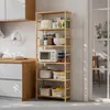 FATIVO Badezimmerregal Badregal mit 6 Ablagen, 60x26x161cm Produktbild-Vorschau 3