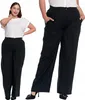 Elegante Damenhose mit hoher Taille aus Leinen Weit und Produktbild-Vorschau 1