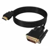 A black HDMI to DVI cable is coiled on a white background. Produktbild-Vorschau