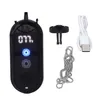A collection of items for a portable air purifier set, including the main device, a charging cable, a car vent clip, and a necklace. Náhled obrázku produktu