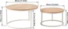 IPOTIUS Lot de 2 tables basses rondes en chêne, pour salon, Voir les images du produit 7