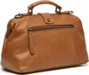 A brown leather handbag is shown against a white background. Podgląd zdjęcia produktu