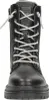 A studio shot of a black lace-up boot. Voir les images du produit