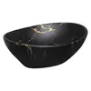 Kerra KR-707 Schwarz-goldener Design-Waschtisch aus Keramik Produktbild-Vorschau 2