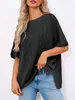 Damen-T-Shirt mit Rippstrick, Fledermausärmeln und lockerer Produktbild-Vorschau 3