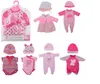 Puppenbekleidung Set 43 cm Baby rosa Strampler Produktbild-Vorschau 3
