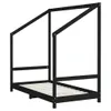 Cloris Designermöbel Kinderbett Schwarz 2x(80x160) cm Produktbild-Vorschau 3