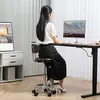 HOMCOM Rollhocker höhenverstellbar Drehhocker Drehbar Salon Produktbild-Vorschau 2