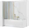 Schermo vasca Rea AGAT 120 Brush Gold Anteprima dell’immagine prodotto 1