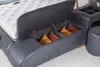 Leder Betten  Design Bett Doppel Ehe Modernes Hotel Gestell Produktbild-Vorschau 3